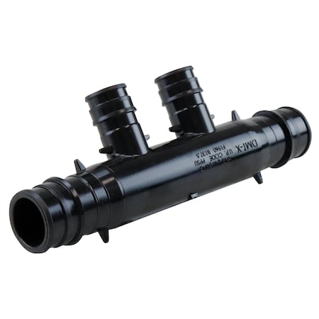 Apollo 3/4 in. Poly-Alloy PEX-A Expansion Barb Inlets x 1/2 PEX-A Expansion Barb 2-Port Open Manifold EPXM2PTO